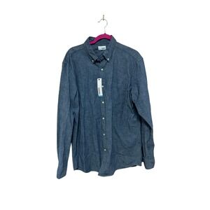 Sonoma Men's Large Long Sleeve Button Down Flexwear Shirt‎ Blue NWT Stretch